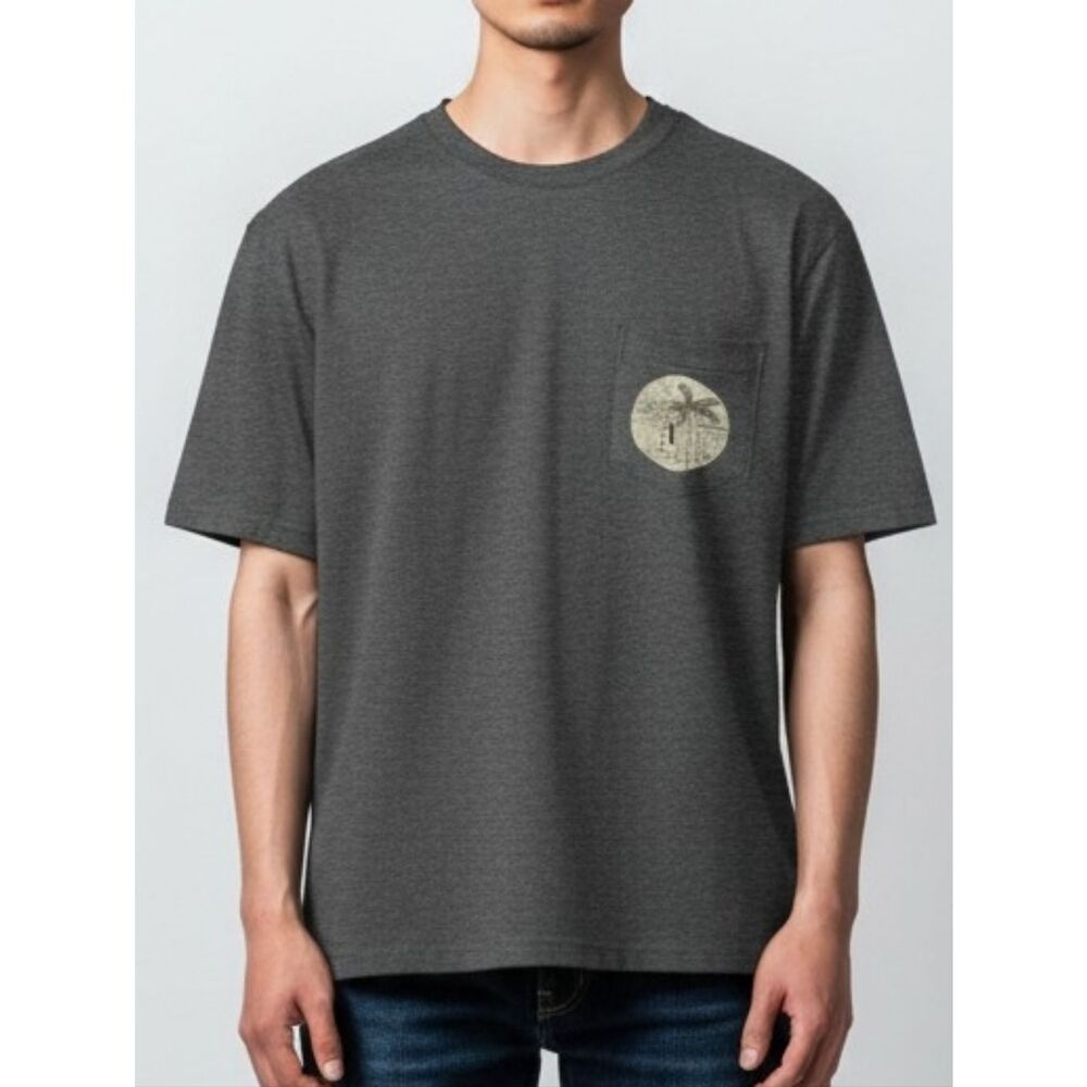 Hurley Lady Paradise Pocket Graphic Men's Charcoal Tee